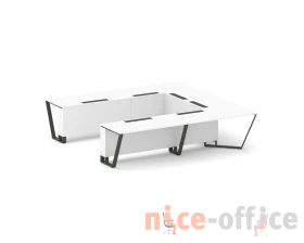 Стол переговорный П-образный ЛДСП/краш. металл 3200x3200x750 Стил Мит / Steel Meet images
