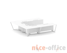 Стол переговорный П-образный ЛДСП/краш. металл 3200x3200x750 Стил Мит / Steel Meet images