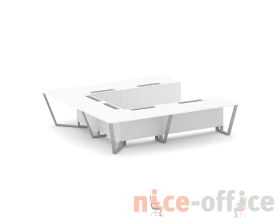 Стол переговорный П-образный ЛДСП/краш. металл 3200x3200x750 Стил Мит / Steel Meet images