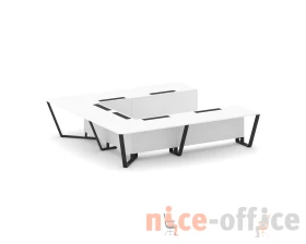 Стол переговорный П-образный ЛДСП/краш. металл 3200x3200x750 Стил Мит / Steel Meet images