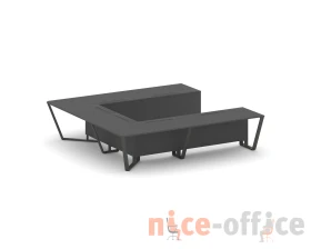Стол переговорный П-образный ЛДСП/краш. металл 3200x3200x750 Стил Мит / Steel Meet images