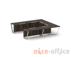 Стол переговорный П-образный ЛДСП/краш. металл 3200x3200x750 Стил Мит / Steel Meet images