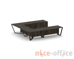 Стол переговорный П-образный ЛДСП/краш. металл 3200x3200x750 Стил Мит / Steel Meet images