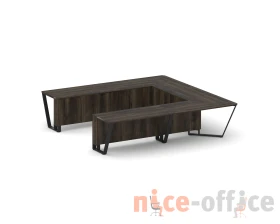 Стол переговорный П-образный ЛДСП/краш. металл 3200x3200x750 Стил Мит / Steel Meet images