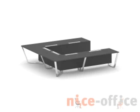 Стол переговорный П-образный ЛДСП/нерж. сталь 3200x3200x750 Стил Мит / Steel Meet images