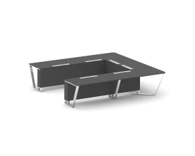Стол переговорный П-образный ЛДСП/нерж. сталь 3200x3200x750 Стил Мит / Steel Meet images