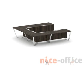 Стол переговорный П-образный ЛДСП/нерж. сталь 3200x3200x750 Стил Мит / Steel Meet images