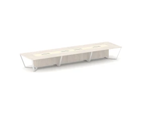Стол переговорный прямоугольный ЛДСП/краш. металл/МДФ 6000x1600x750 Стил Мит / Steel Meet images
