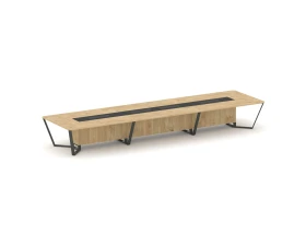 Стол переговорный прямоугольный ЛДСП/краш. металл/МДФ 6000x1600x750 Стил Мит / Steel Meet images