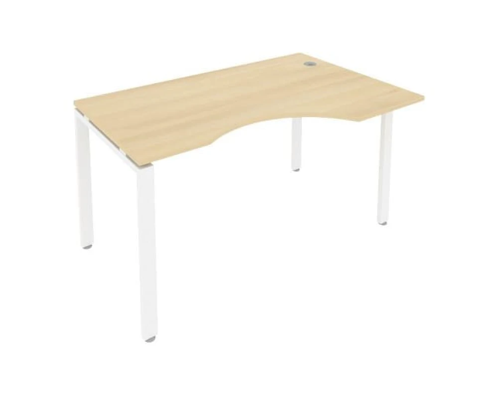 Стол криволинейный правый на П-образном м/к 140x90x75 Метал Систем / Metal System