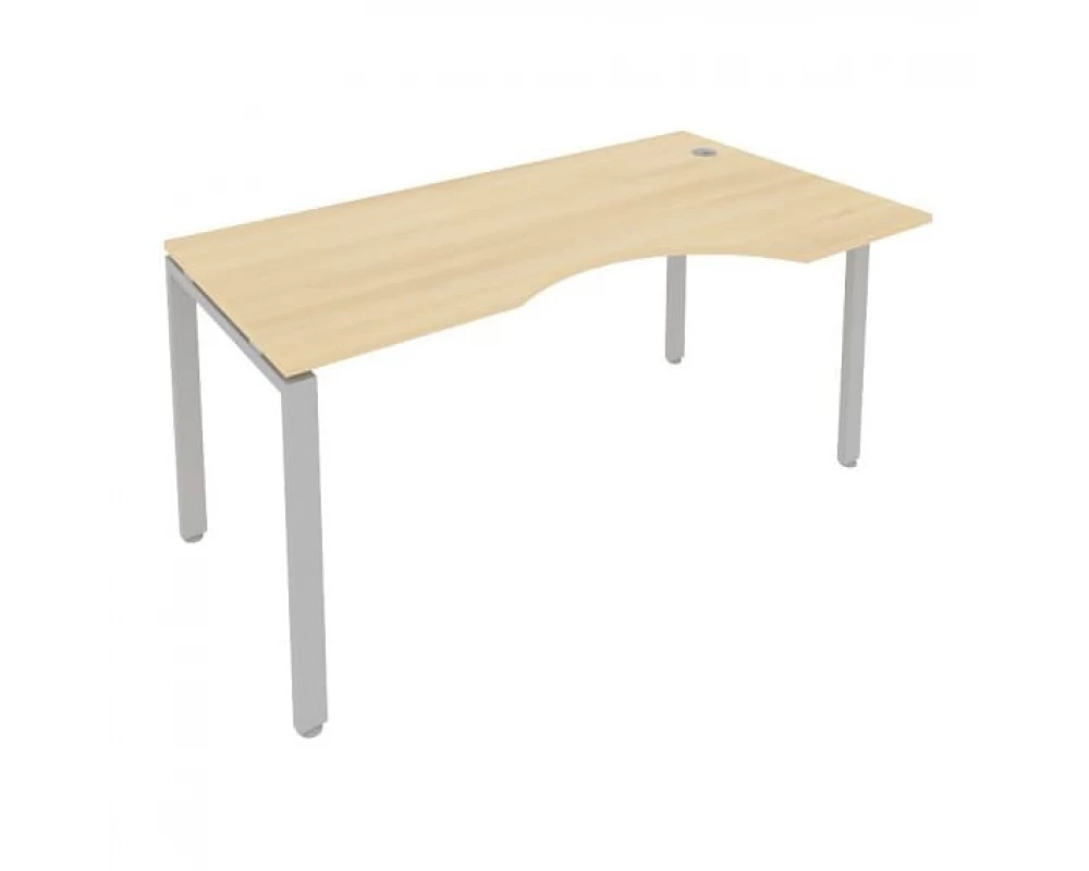 Стол криволинейный правый на П-образном м/к 160x90x75 Метал Систем / Metal System