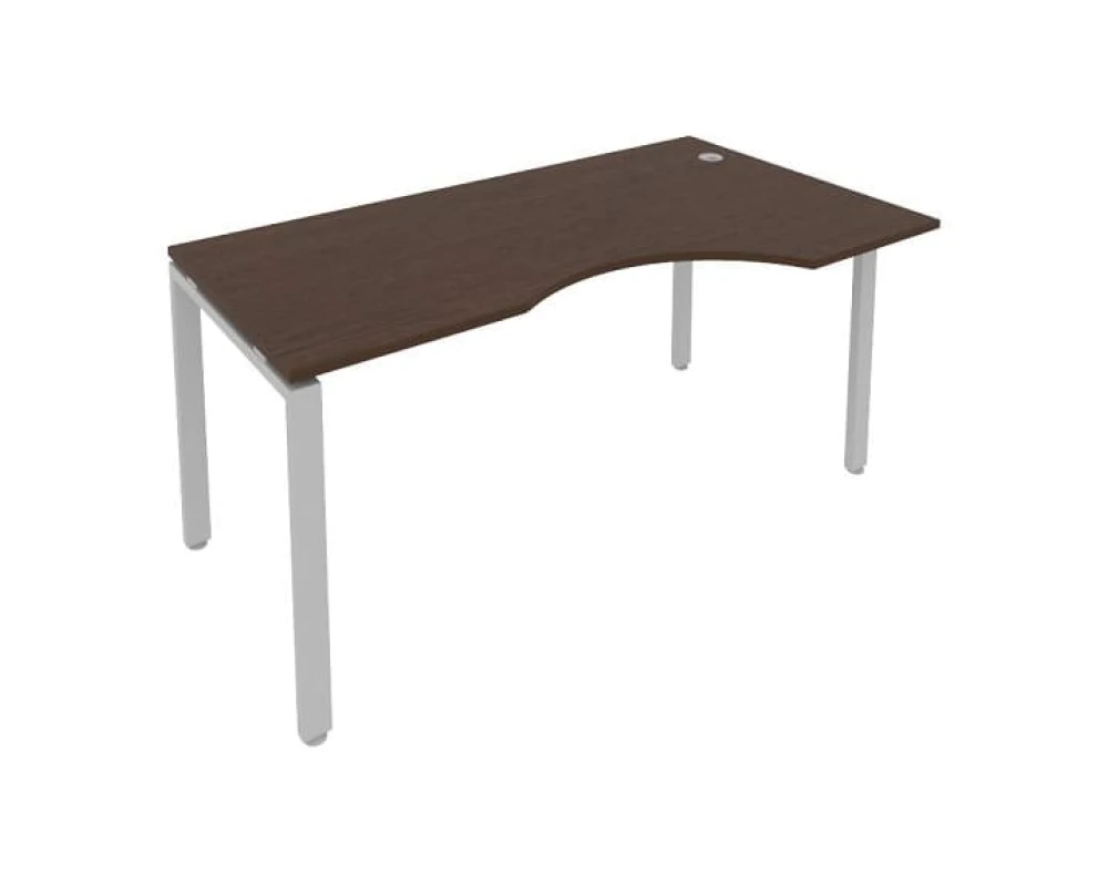 Стол криволинейный правый на П-образном м/к 160x90x75 Метал Систем / Metal System