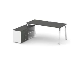 Стол письменный с греденцией левой на А-образном каркасе 1780x700x750 Style Project Direct Lux images