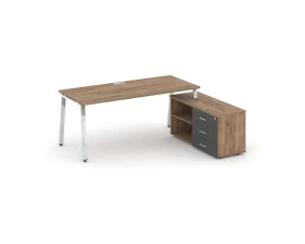 Стол письменный с греденцией правой на А-образном каркасе 1780x700x750 Style Project Direct Lux images