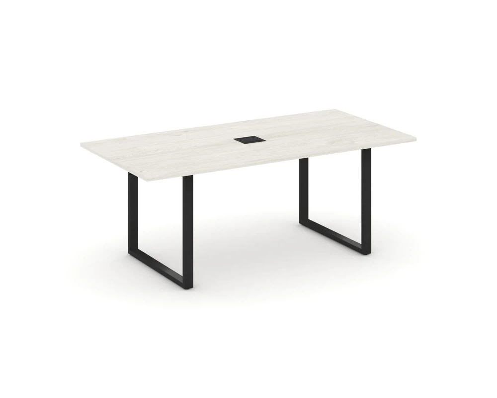 Стол переговорный на О-образном каркасе с лючком 1980x980x750 Style Project Direct