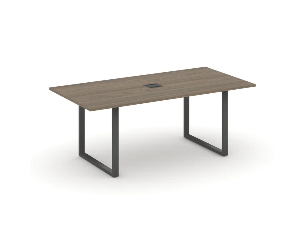 Стол переговорный на О-образном каркасе с лючком 1980x980x750 Style Project Direct