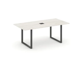 Стол переговорный на О-образном каркасе с лючком 1980x980x750 Style Project Direct images