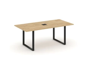 Стол переговорный на О-образном каркасе с лючком 1980x980x750 Style Project Direct images