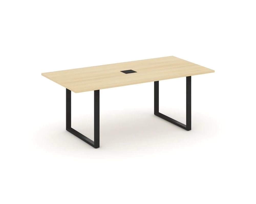 Стол переговорный на О-образном каркасе с лючком 1980x980x750 Style Project Direct