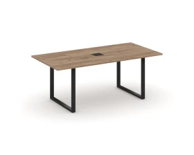 Стол переговорный на О-образном каркасе с лючком 1980x980x750 Style Project Direct images