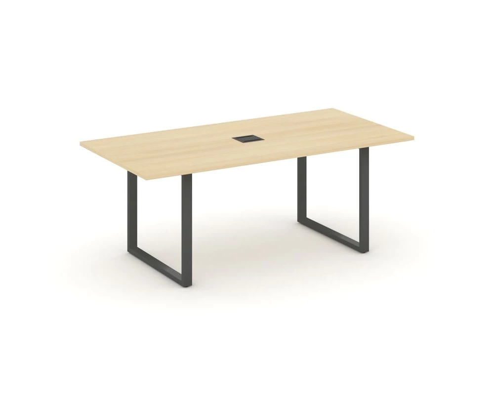 Стол переговорный на О-образном каркасе с лючком 1980x980x750 Style Project Direct