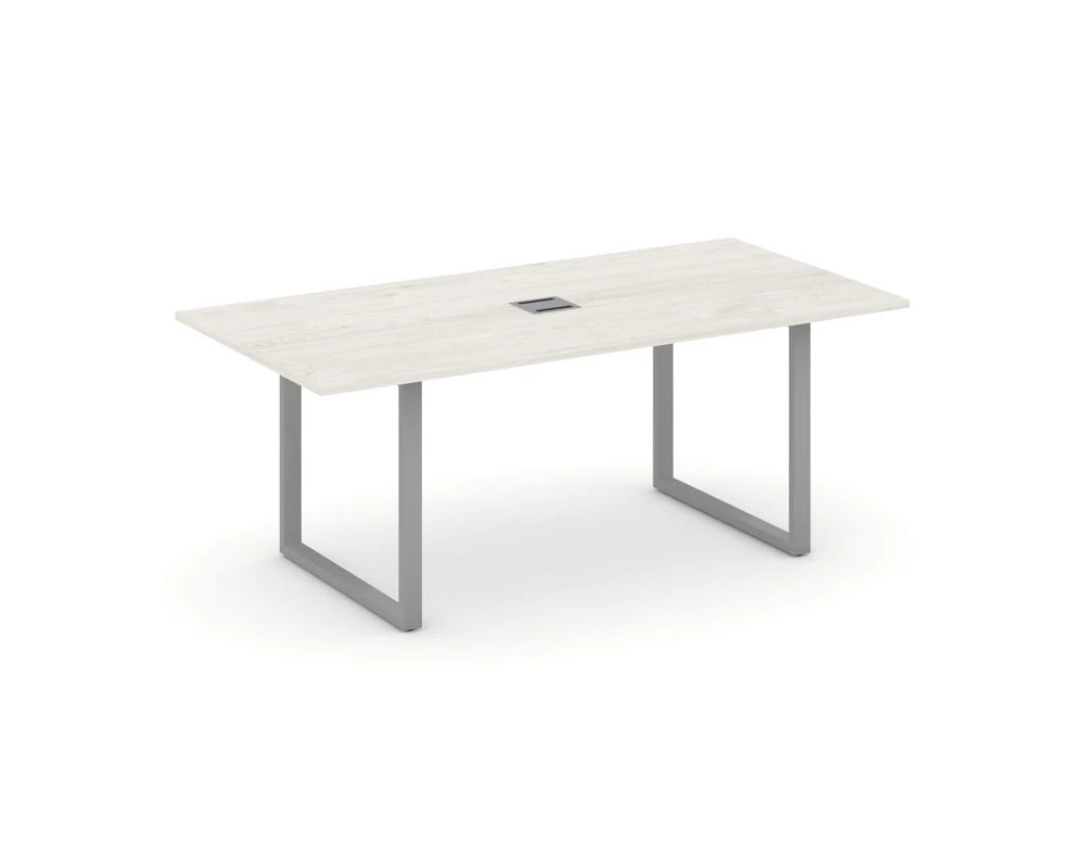 Стол переговорный на О-образном каркасе с лючком 1980x980x750 Style Project Direct
