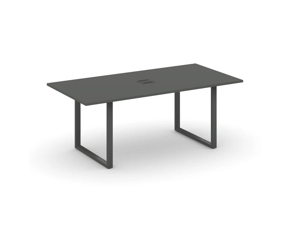 Стол переговорный на О-образном каркасе с лючком 1980x980x750 Style Project Direct