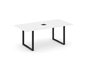 Стол переговорный на О-образном каркасе с лючком 1980x980x750 Style Project Direct images