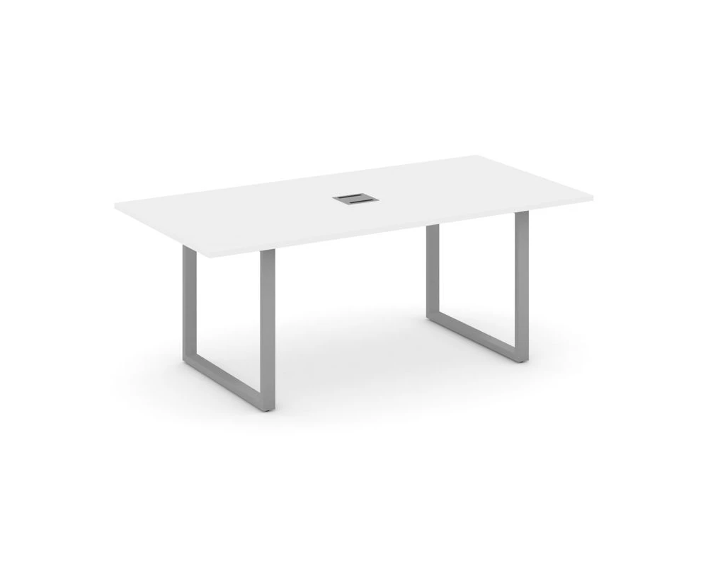 Стол переговорный на О-образном каркасе с лючком 1980x980x750 Style Project Direct