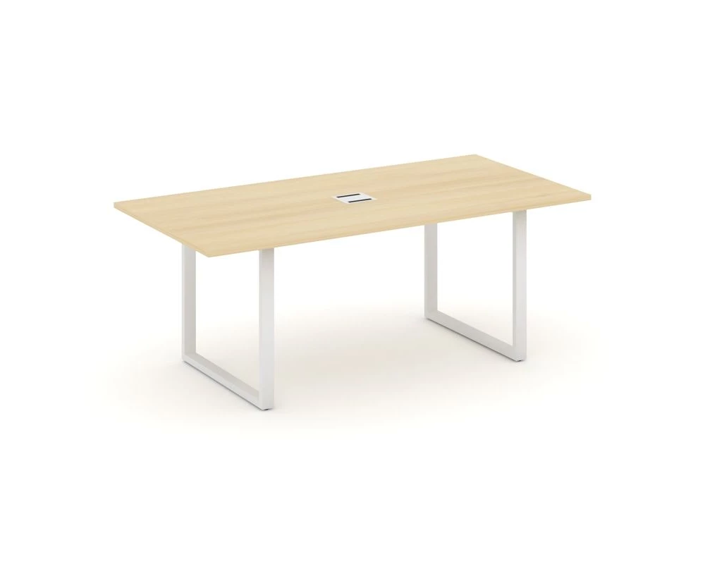 Стол переговорный на О-образном каркасе с лючком 1980x980x750 Style Project Direct