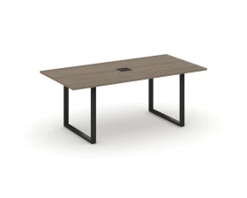 Стол переговорный на О-образном каркасе с лючком 1980x980x750 Style Project Direct images