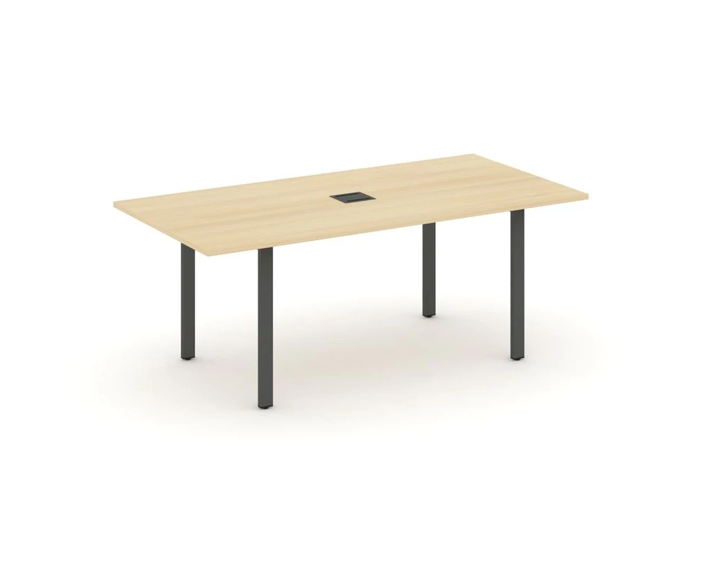 Стол переговорный на П-образном каркасе с лючком 1980x980x750 Style Project Direct