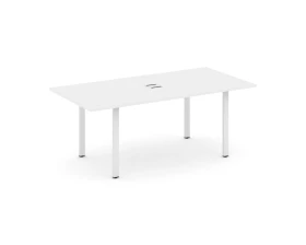 Стол переговорный на П-образном каркасе с лючком 1980x980x750 Style Project Direct images