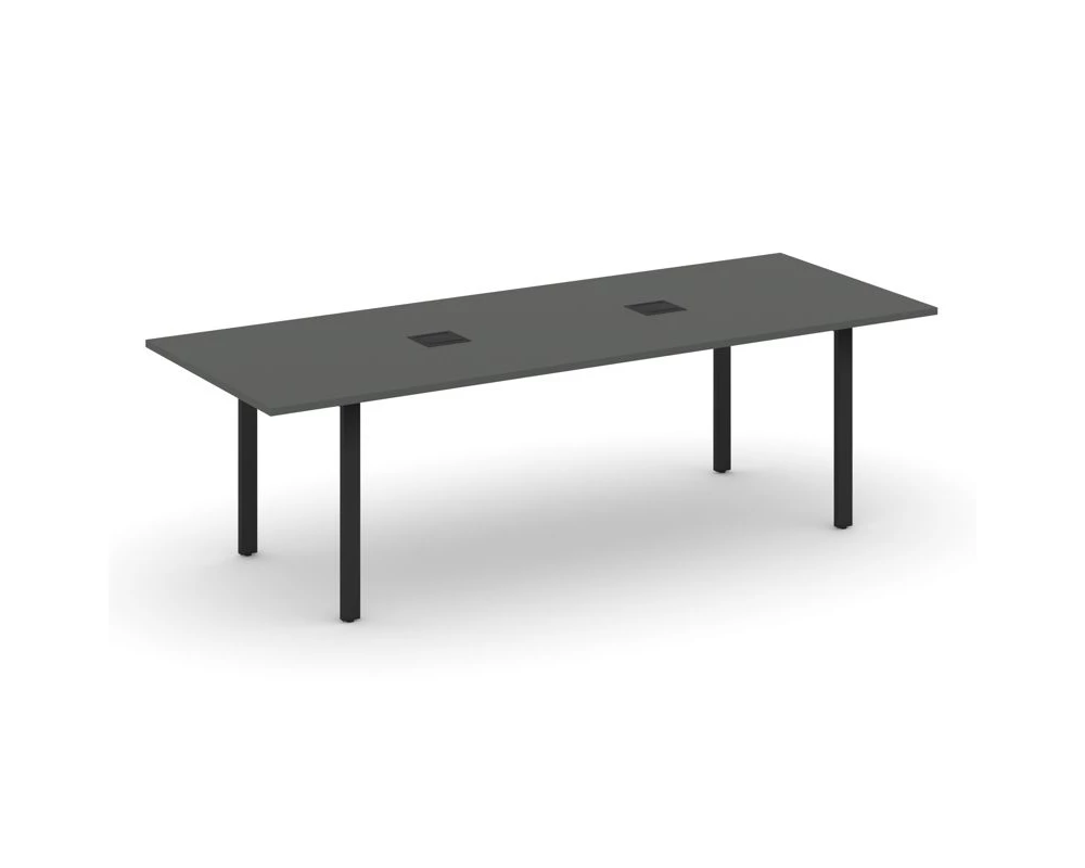 Стол переговорный на П-образном каркасе с лючком 2580x980x750 Style Project Direct