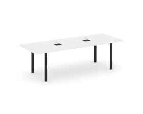 Стол переговорный на П-образном каркасе с лючком 2580x980x750 Style Project Direct images