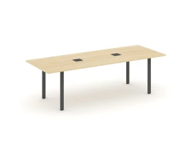 Стол переговорный на П-образном каркасе с лючком 2580x980x750 Style Project Direct images