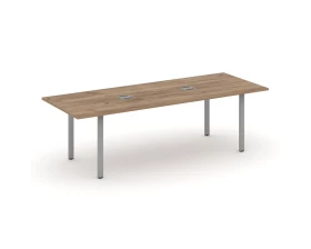 Стол переговорный на П-образном каркасе с лючком 2580x980x750 Style Project Direct images