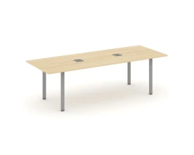 Стол переговорный на П-образном каркасе с лючком 2580x980x750 Style Project Direct images
