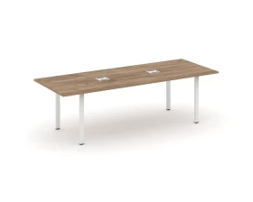Стол переговорный на П-образном каркасе с лючком 2580x980x750 Style Project Direct images