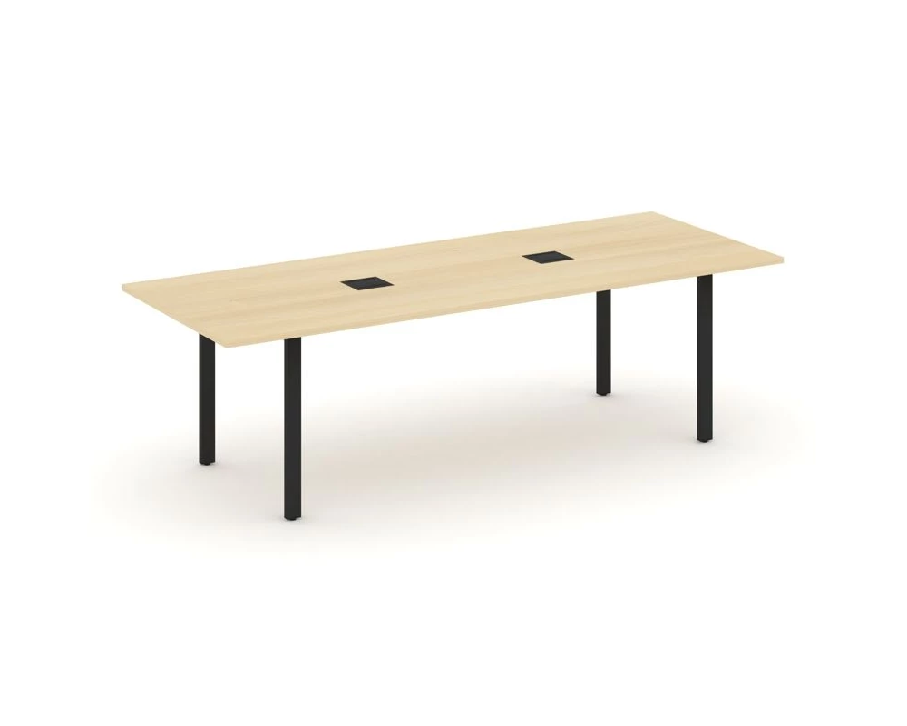 Стол переговорный на П-образном каркасе с лючком 2580x980x750 Style Project Direct