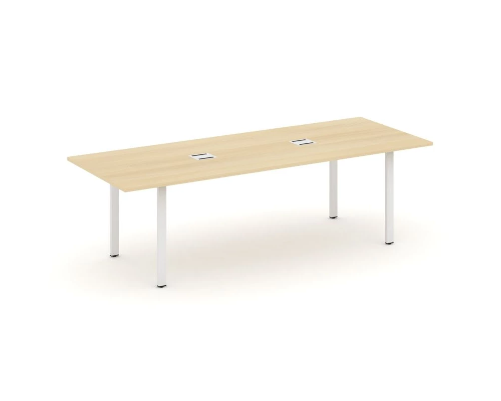 Стол переговорный на П-образном каркасе с лючком 2580x980x750 Style Project Direct