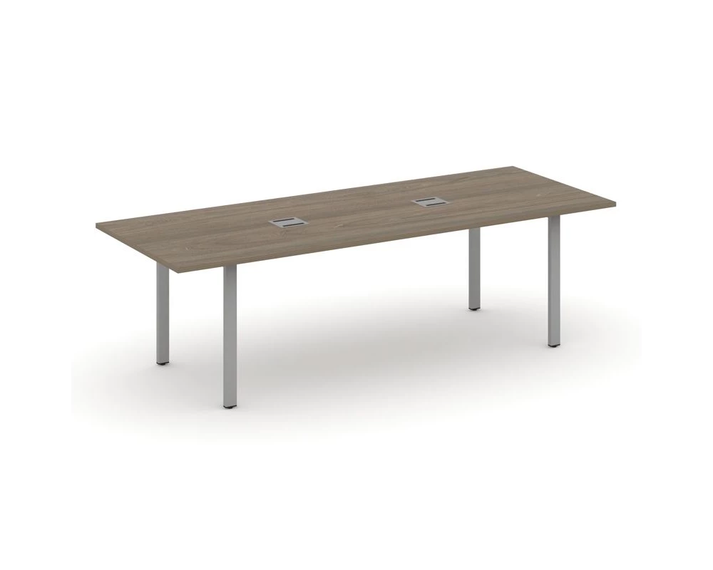 Стол переговорный на П-образном каркасе с лючком 2580x980x750 Style Project Direct