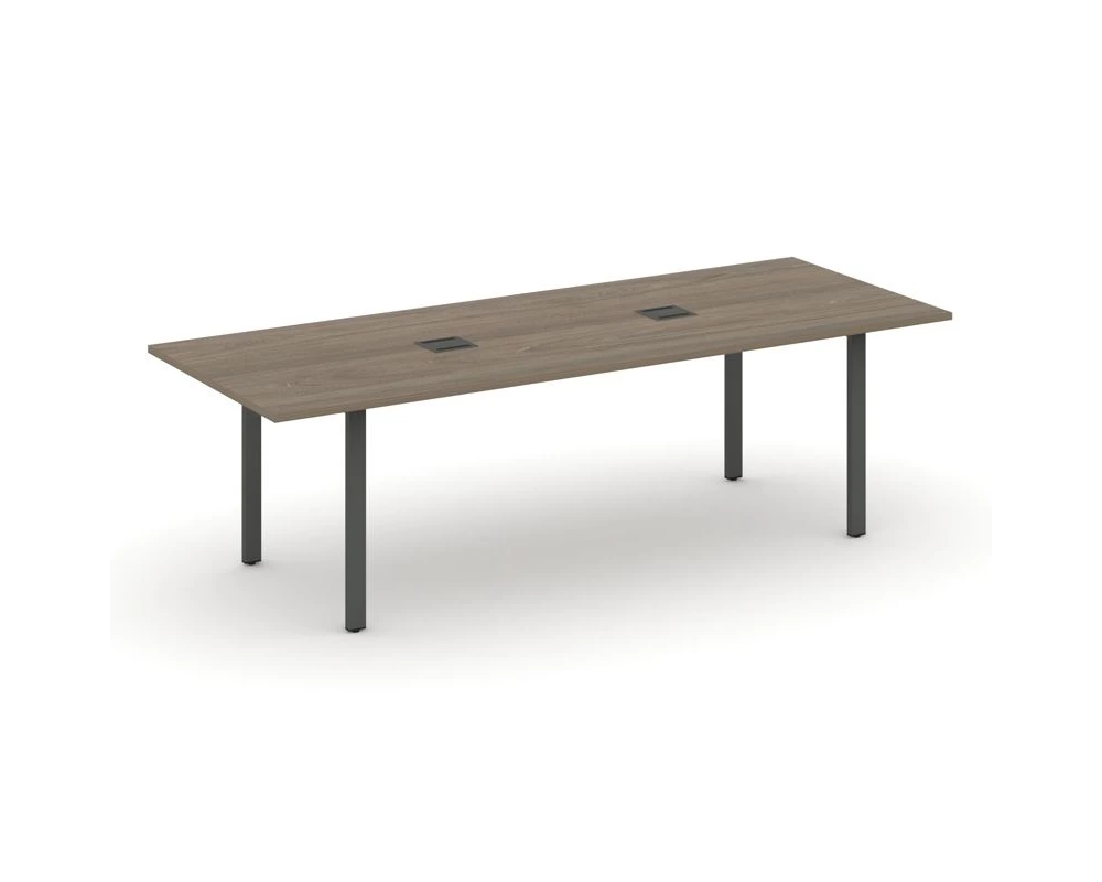 Стол переговорный на П-образном каркасе с лючком 2580x980x750 Style Project Direct