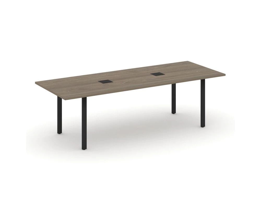 Стол переговорный на П-образном каркасе с лючком 2580x980x750 Style Project Direct
