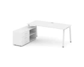 Стол письменный с греденцией левой на А-образном каркасе 1780x1580x750 Style Project Direct images