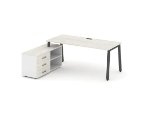 Стол письменный с греденцией левой на А-образном каркасе 1780x1580x750 Style Project Direct images