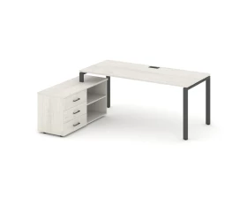 Стол письменный с греденцией левой на П-образном каркасе 1980x1580x750 Style Project Direct images