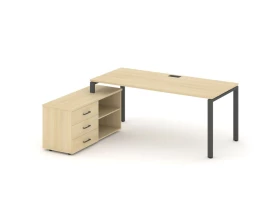 Стол письменный с греденцией левой на П-образном каркасе 1980x1580x750 Style Project Direct images