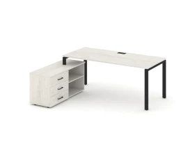 Стол письменный с греденцией левой на П-образном каркасе 1980x1580x750 Style Project Direct images