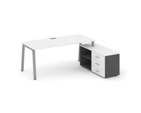 Стол письменный с греденцией правой на А-образном каркасе 1780x1480x750 Style Project Direct images